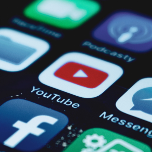 The Youtube app on a smartphone.